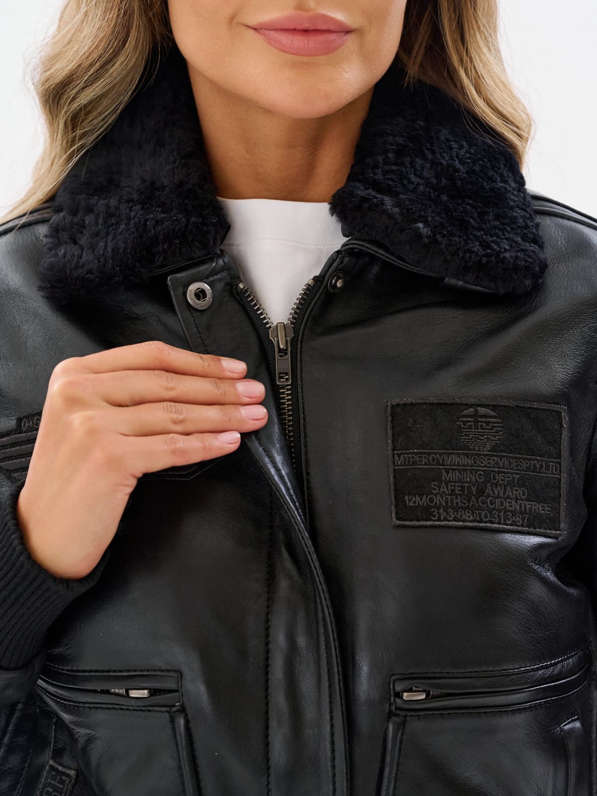 Women A-2 Brown Leather Bomber Jacket