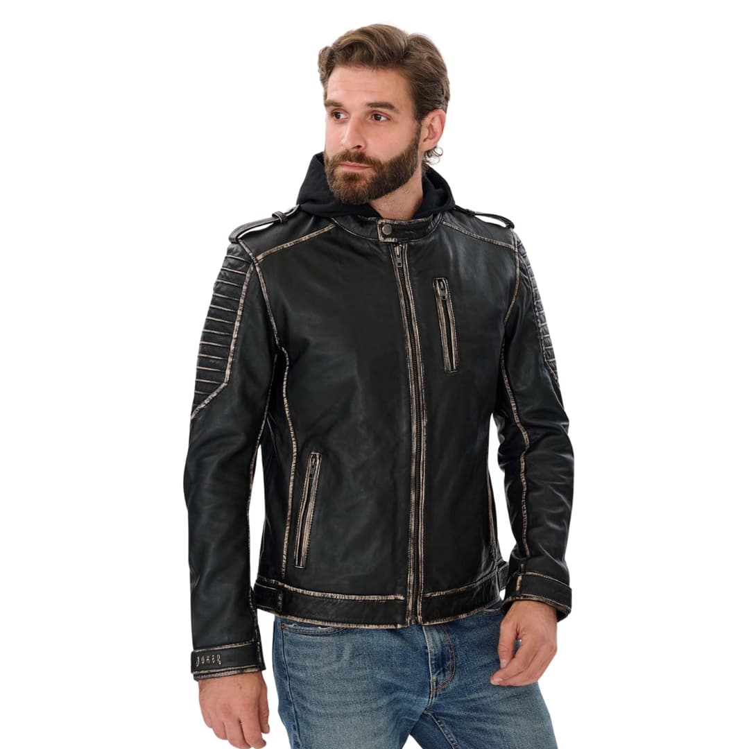suicide squad joker mens leather biker jacket