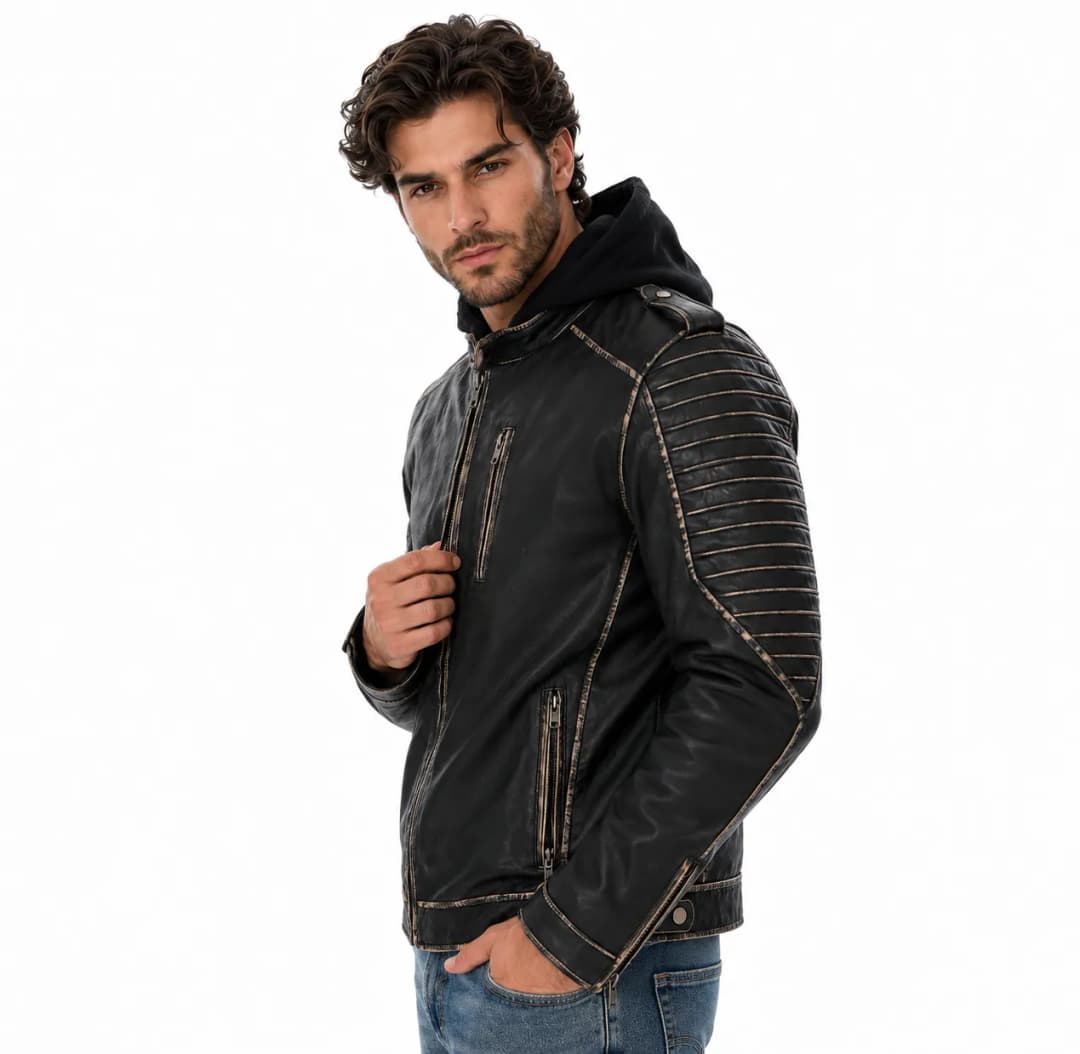 Suicide Squad Jocker Mens Leather Biker Jacket_1