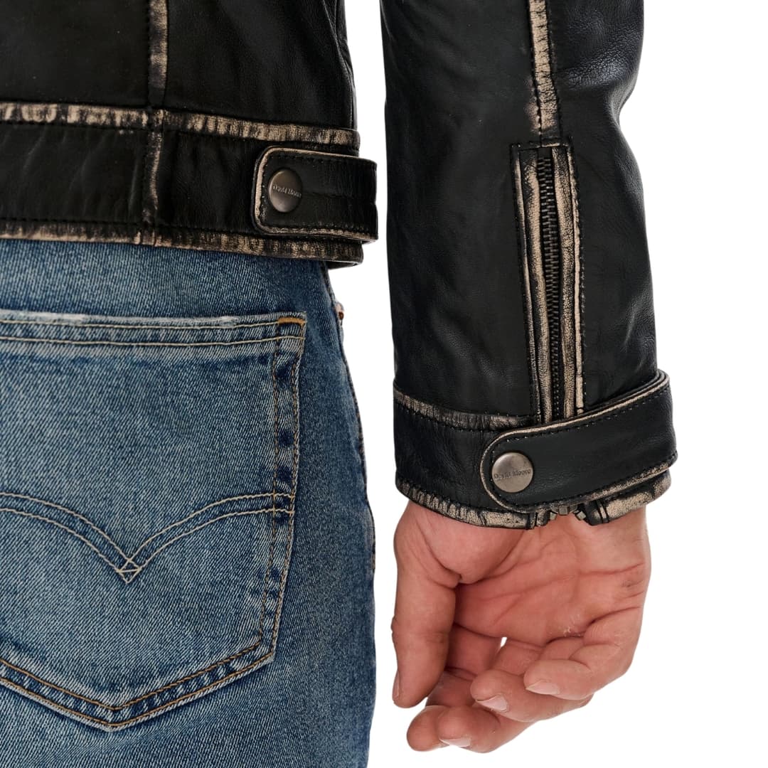 Suicide Squad Joker Mens Leather Hooded Jacket